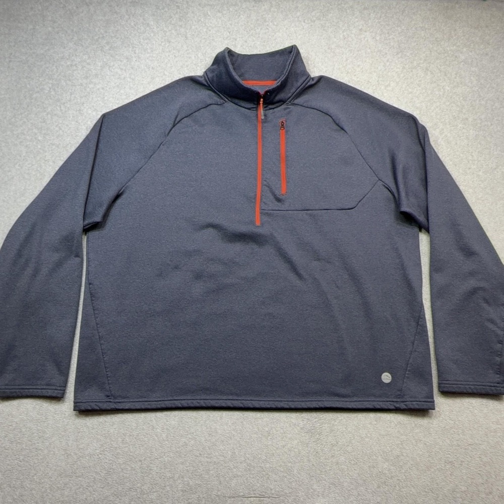 LLBean Mountain Fleece 1/2 Zip Pullover Mens XXL Gray Half Zip Outdoor Pocket